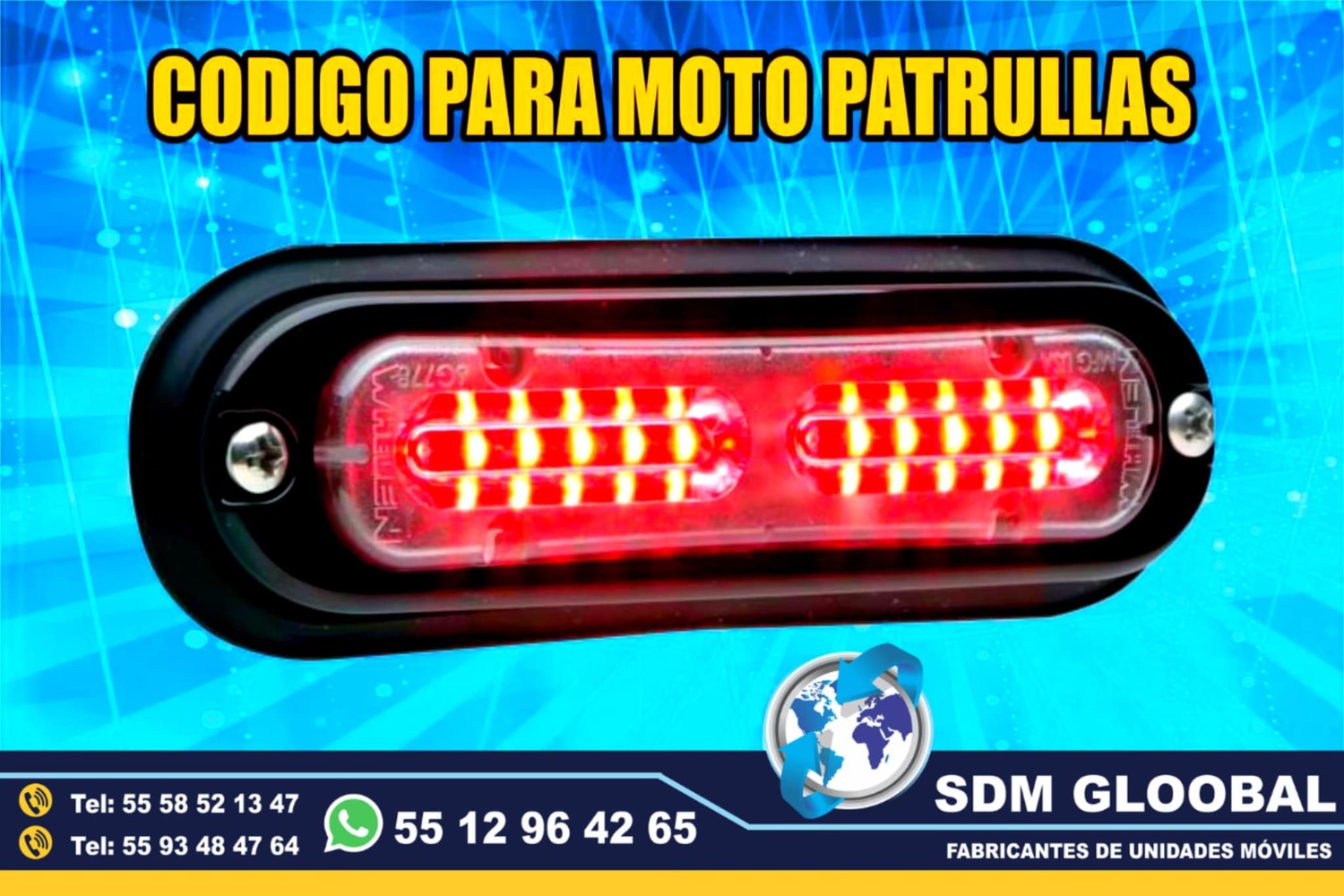 Venta de CODIGOSV Y ESTROBOS de leds para para Patrullas