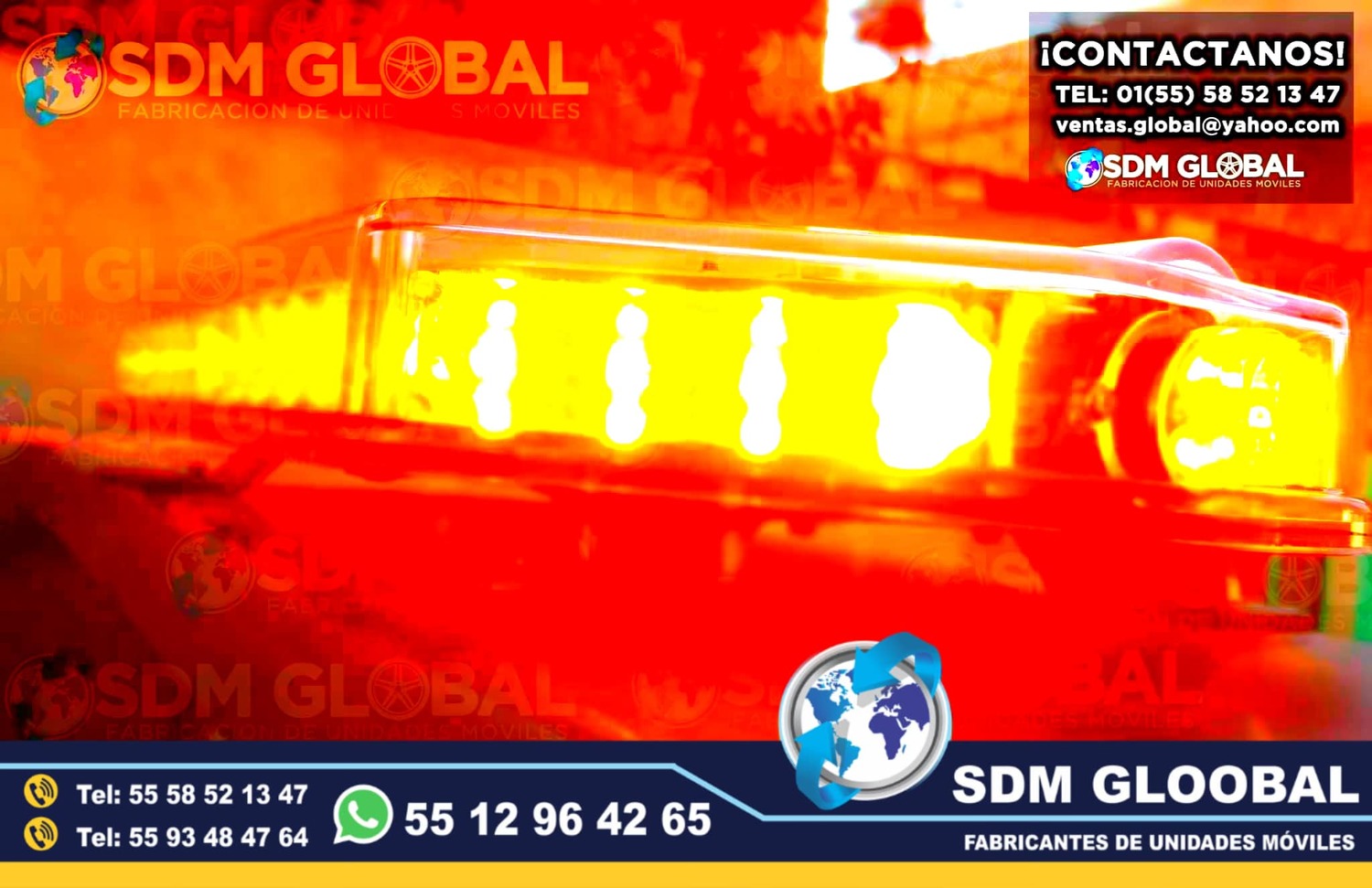 Venta de Torreta de Leds para patrullas color ambar